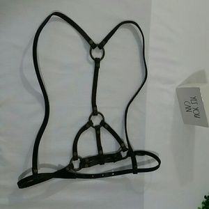 Free People leather body harness